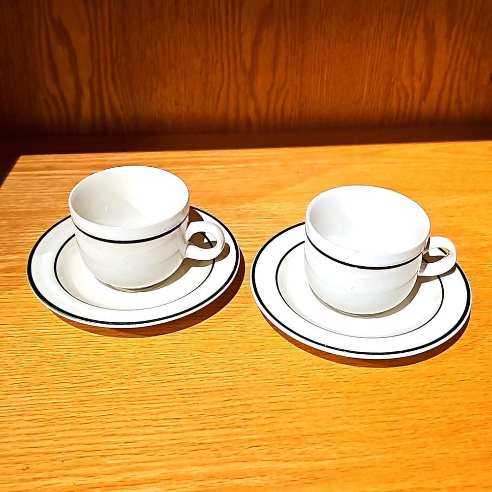 Inter-national brand Coffee cup and plate (Qty 2) stoneware
